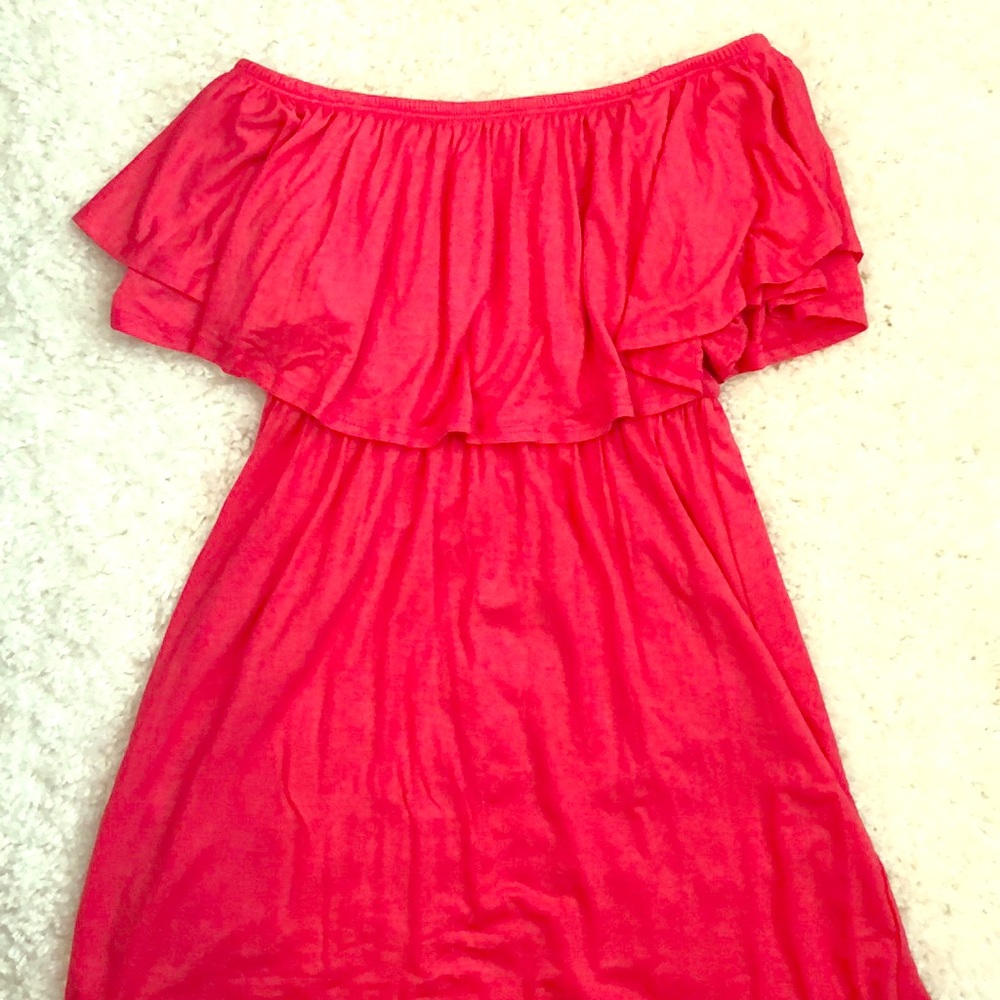 Pinkblush off-shoulder maternity maxi dress